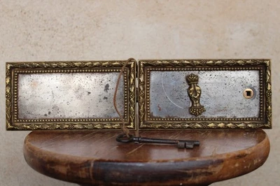 Ancienne Serrures XIXeme En Fer Et Bronze Estampillé Signé S. T. Maison Sterling - Photo 1/4