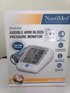 nuvoMed Audible (talking) Arm blood pressure monitor New factory sealed - Picture 1 of 5