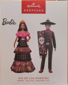 Dia De Los Muertos ~ Barbie & Ken Hallmark Keepsake Ornament Set 2022 MIB - Picture 1 of 6