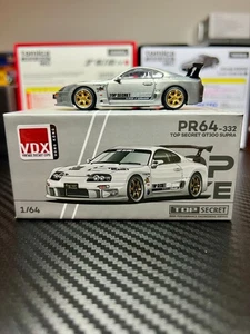 Pop Race 1/64 Top Secret GT300 Supra Raw Metal HK ToyCar Salon 2025 #332 IN MAGAZZINO - Foto 1 di 4