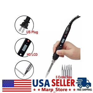 Welding Tool 80W Digital LCD Electric Soldering Iron Hand Solder Wire Tweezers - Picture 1 of 11