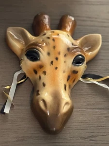 Máscara de jirafa de porcelana vintage de los años 90 - firmada - Imagen 1 de 11