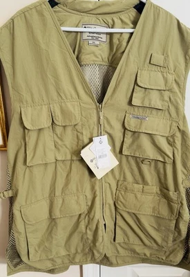 Chaleco Weekender Traveler Adventure Series Para Hombre 2XL Beige Malla Sin Mangas Cremallera Completa Foto 1 de 4