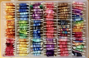 Lot of 130 Skeins of Variegated Embroidery Floss in Storage Case Many Colors - Picture 1 of 6