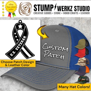 Custom Trucker Hat Baseball Cap Personalized Richardson US Military US Veteran - Picture 1 of 22