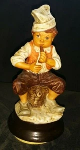 Wind-up musical doll -  Boy with a white hat - 8" tall - Picture 1 of 4