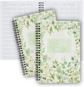 Paper Junkie 2 Pack My Account Spending Tracker Notebook, Expense Green - Picture 1 of 8