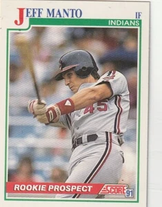 FREE SHIPPING-MINT-1991 Score Jeff Manto #337 INDIANS ROOKIE PROSPECT - Picture 1 of 1