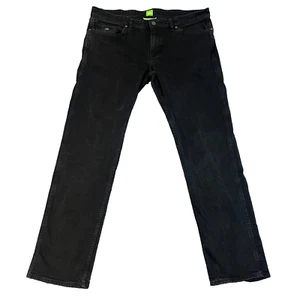 Hugo Boss Mens Jeans Slim Fit Stretch Black Wash Zip Fly Delaware W38 L33 - Picture 1 of 14