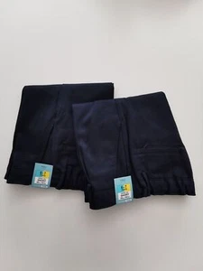 M&S 2pk School Boys, Navy Trousers, Regular Leg, 2-13 Years, Reg, Long, Short - Picture 1 of 11