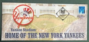 Sobre conmemorativo de la MLB del estadio de los Yankees de Nueva York con sello 5 de abril de 2002 - Imagen 1 de 16