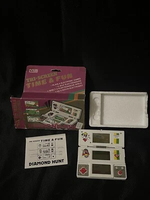RARE Vtech Diamond Hunt LCD Handheld Game Triple Screen Complete Great Condition - Image 1 of 4