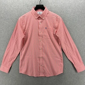 Southern Tide Shirt Boys Size XL 16 Intercostal Pink Check Long Sleeve Button Up - Picture 1 of 10