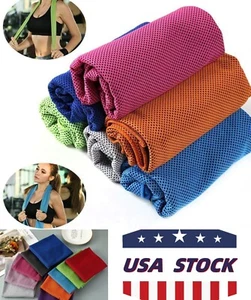 2PCS Ice Cooling Towel for Sports/Workout/Fitness/Gym/Yoga towels USA STOCK - Picture 1 of 14