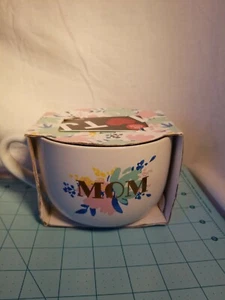 "Marca Roobee: Gran Redonda Colorida Floral "MAMÁ" Bebida o Taza de Sopa - Totalmente Nueva - Imagen 1 de 11
