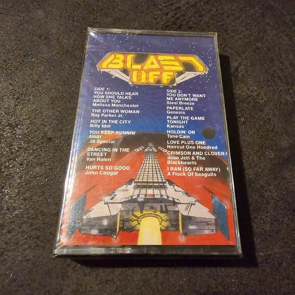 Sealed K-Tel Blast Off Cassette – 80s Compilation Flock of Seagulls Van Halen - Image 1 of 4