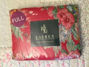 NWT Ralph Lauren Beach House Fuchsia Full Deep Fitted Sheet up to 14" Deep - Picture 1 of 8