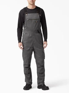 Herren Temp iQ Dickies 365 Tech Duck Latzhose Arbeit grau Hose - Bild 1 von 5