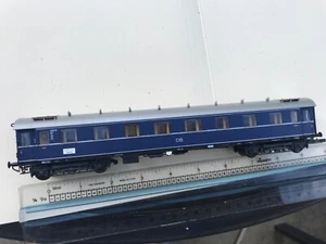 ho train Liliput made in Austria dark blue passenger car - Picture 1 of 6