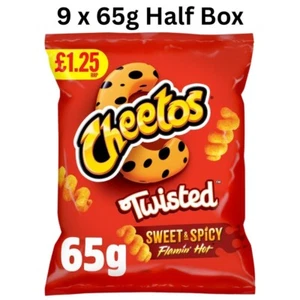 Cheetos Twisted Sweet & Spicy Snacks Chips 9 x 65g/halbe Box/gebacken/Fette Angebot - Bild 1 von 2