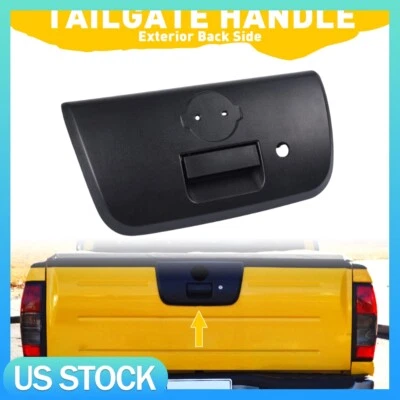 For 2001-2004 Nissan Frontier Rear Tailgate Door Handle w/Bezel & Keyhole Black - Image 1 of 4