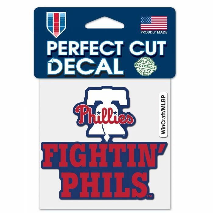 PHILADELPHIA PHILLIES PERFECT CUT VINYL DECAL 4" MLB LICENSED - Image 1 of 1