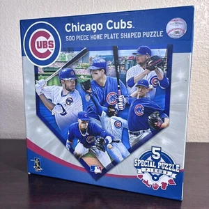 MLB Chicago Cubs Players 500 Piece Home Plate Shaped Jigsaw Puzzle 91804 CUB1010 - Picture 1 of 13