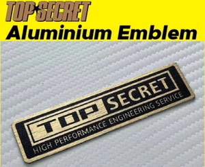 Emblem Top Secret Aluminum Badge JDM Emblem Top Secret - Picture 1 of 5