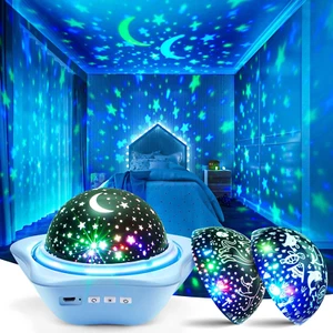 Star Projector Night Light – 96 Modes, 6 Films, Rechargeable, 360° Rotation - Picture 1 of 12