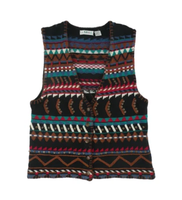 Vintage Le Moda Southwest Aztec Knitwear Button-Up Vest Womens (Size M) - Image 1 of 4
