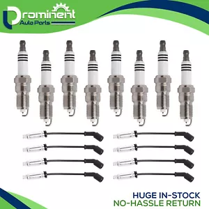 8mm Wireset & 8 Spark Plug for Chevy Silverado 1500 GMC Sierra V8 Vortec 758EE - Picture 1 of 12