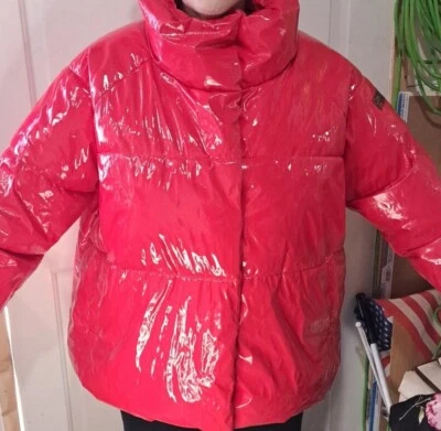 Mens Calvin Klein Red Quilted Performance  Puffer Jacket Size 3 X RI 2000  $175 - Image 1 of 4