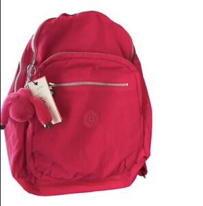 kipling backpack laptop Rare Fuschia w Gorilla Charm NWOT