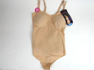Maidenform Women's Thong Bodysuit Cool Comfort Small NEW Nude - Picture 1 of 6