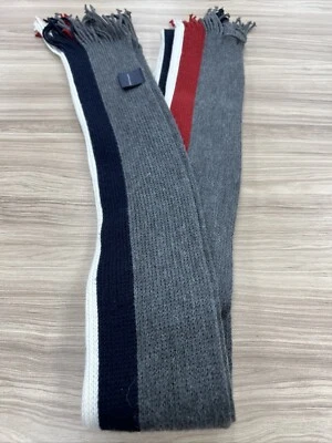Tommy Hilfiger MEN'S Black, Blue, White, Maroon, Color Scheme Scarf EUC - Image 1 of 4