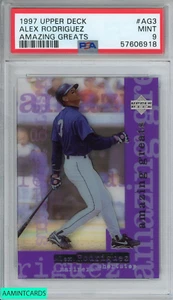 Cubierta superior Amazing Greats Alex Rodriguez 1997 #Ag3 de 2000 Mariners PSA 9 como nuevo - Imagen 1 de 3