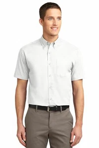 Port Authority Short Sleeve Button Down Easy Care Shirt Sizes XS-6XL S508 - Picture 1 of 38