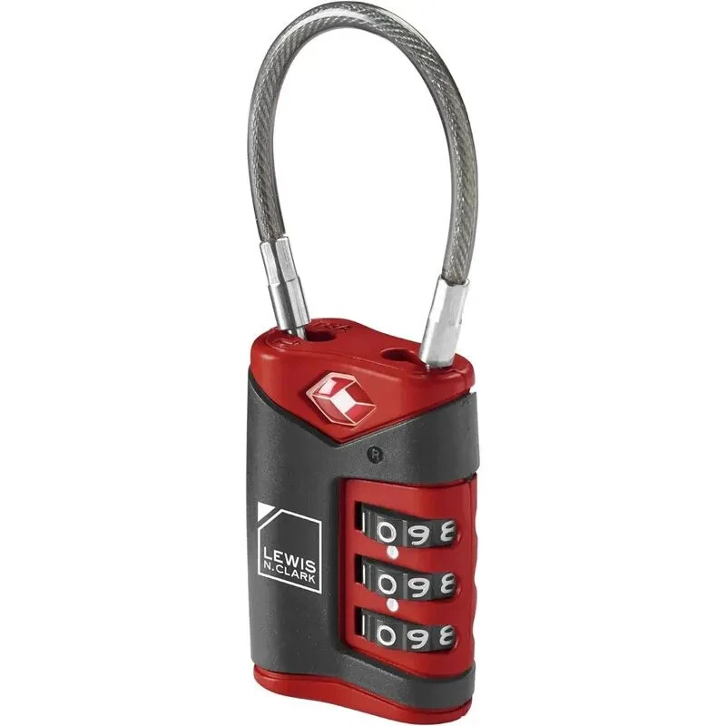 LEWIS N. CLARK Lewis N Clark TSA Cable Lock Luggage Combination Lock - Choose Color