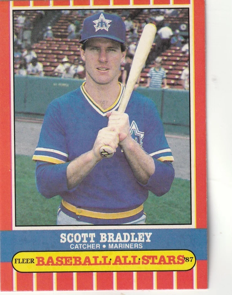 FREE SHIPPING-MINT-1987 Fleer Baseball All Stars Scott Bradley #5 MARINERS - Image 1 of 1