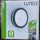 Lutec Titan Round Led Wall Light - Outdoor Garden - Anthracite Grey Ip54 - New