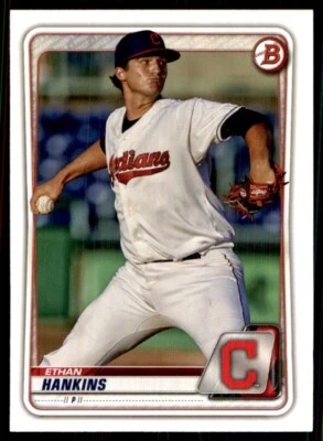 2020 Bowman Prospects Ethan Hankins Cleveland Indians #BP-44 - Image 1 of 2