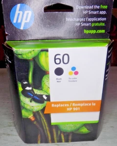 HP Original OEM 60 SCHWARZE & DREIFARBIGE TINTENSTRAHLPATRONEN **NEU VERSIEGELT** - Bild 1 von 4
