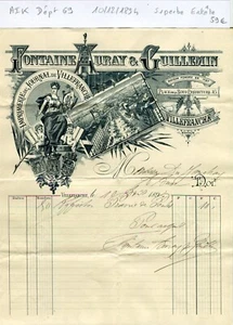 Dépt 69 Villefranche 16 Place de La Sous Préfecture- Superbe Entête Journal 1894 - Picture 1 of 1