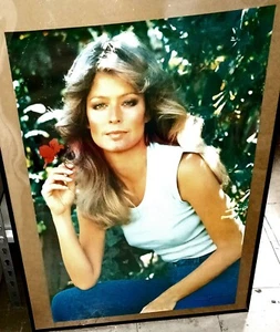 1977 Farrah Fawcett with flower 20”x28” poster #14-509 - Picture 1 of 2