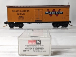 N Scale MTL # 58540 WILSON & Co. 35' Wood Sheathed Ice Reefer WCLX 9259 - Picture 1 of 8