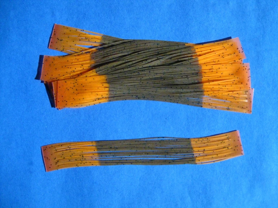 10 silicone Tabs Pumpkin/Orange Tip #217 Fish Lures Spinnerbait Bait material - Image 1 of 1