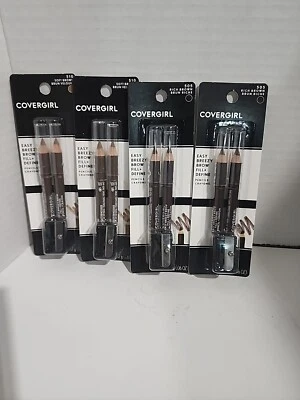 Lot Of 4 Covergirl Easy Breezy Brow Pencil 2 Rich Brown #505 & 2 Soft Brown #510 - Image 1 of 4