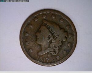1837 Coronet Head large cent (25-267 9m2)