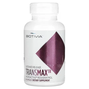 2 x Biotivia, TransmaxTR, MicroActive-Resveratrol, 500 mg, 60 Kapseln - Bild 1 von 2