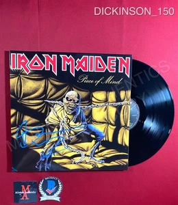 Bruce Dickinson autographed signed Iron Maiden Piece of Mind vinyl Beckett COA - Picture 1 of 4